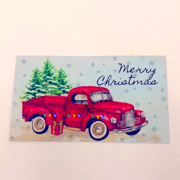 Vintage Farmhouse Style Christmas Tea Towel Set w/Refrig Magnets - Picture 5 of 7